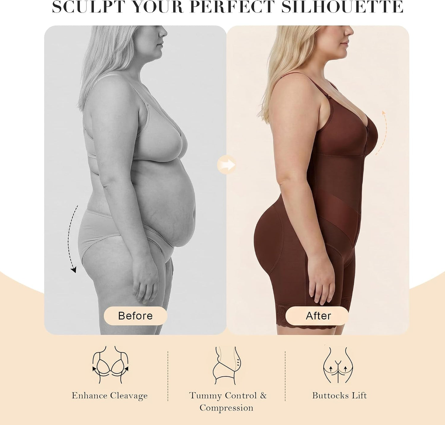 V-Shaped Postpartum Fajas Colombianas Moldeadoras Enhanced Tummy Control Shapewear for Women Butt Lifter Faja Body