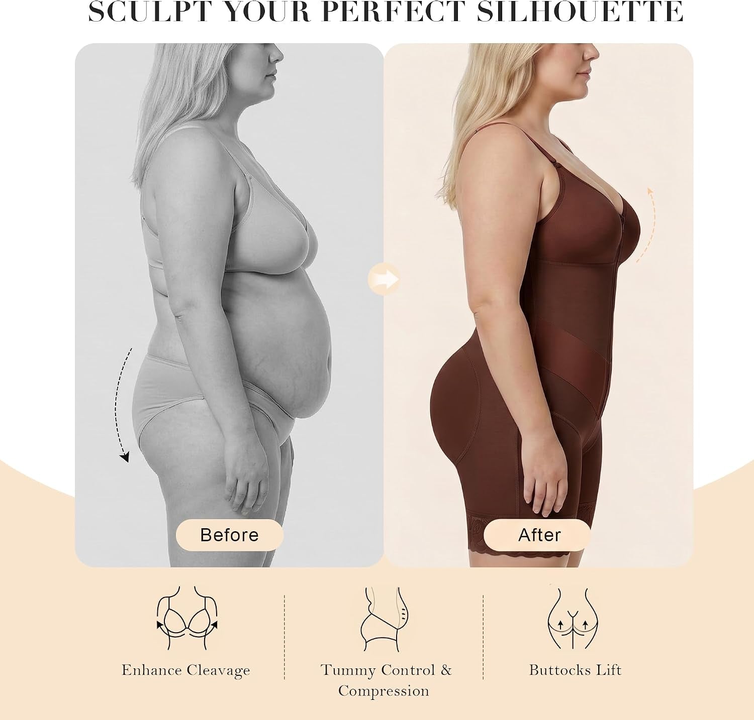 V-Shaped Postpartum Fajas Colombianas Moldeadoras Enhanced Tummy Control Shapewear for Women Butt Lifter Faja Body